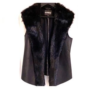 Express faux fur coat